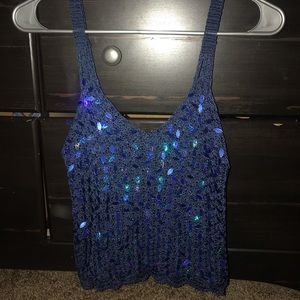 Sequin crop top